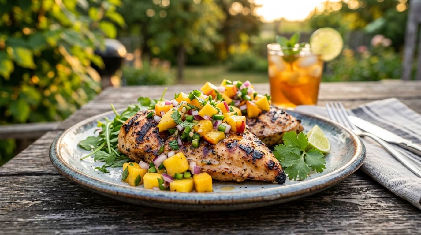 Summer Grilled Chicken with Peach Salsa 2026
