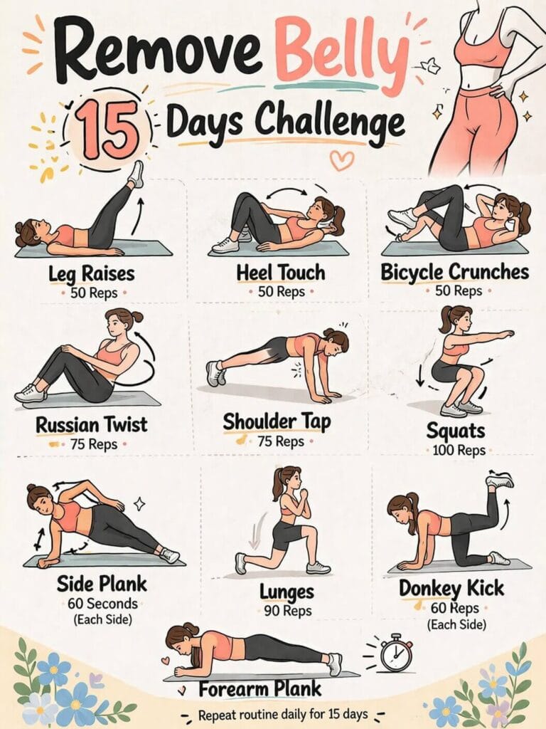 Remove Belly 15 Days Challenge