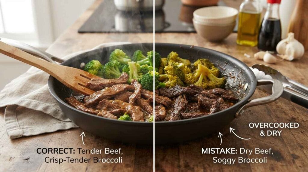 Easy Keto Beef recipe beef broccoli pan textures