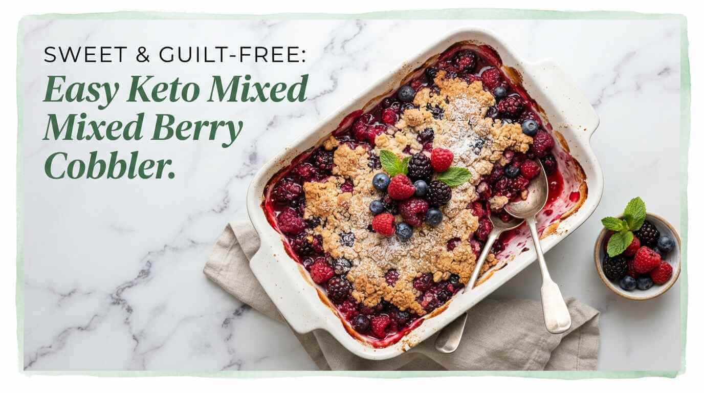 Easy Keto Mixed Berry Cobbler Recipe